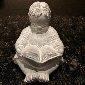 Isabel Bloom Signed GIrl Reading Book Art